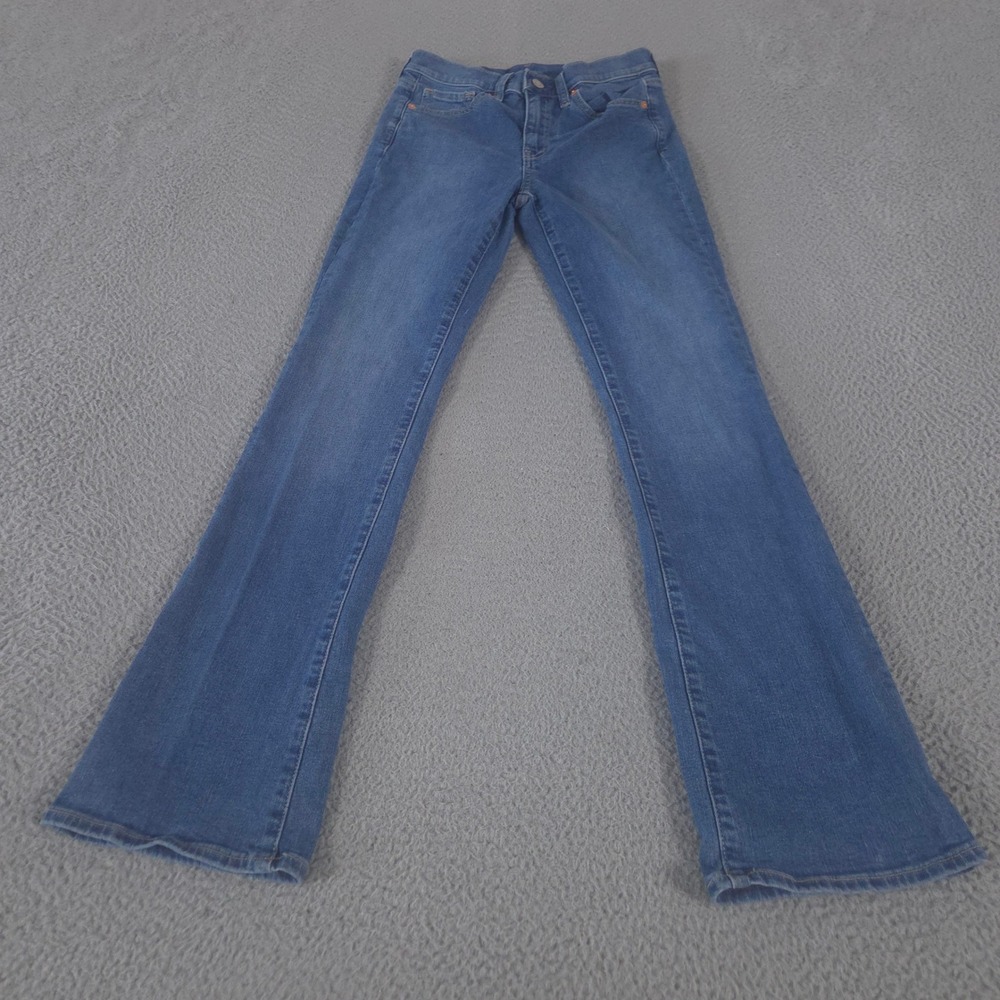 Gap Jeans Womens 2 Blue Baby Boot Mid Rise Stretch Denim Pants Bootcut Casual‎
